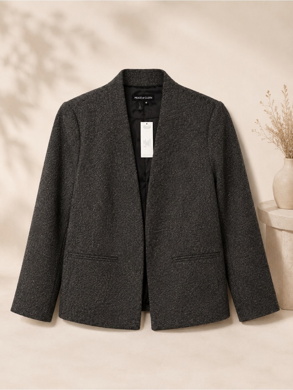 Peace of Cloth Dark Gray Women's Blazer
